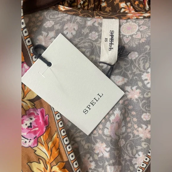 HOLD! DO NOT BUY Spell Madame Peacock Walk Through Gown Dress Duster XS NWT - Picture 8 of 12